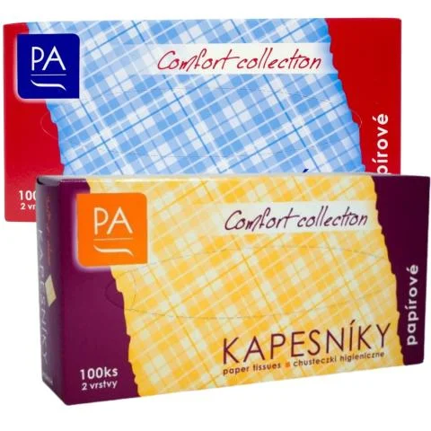 Rychlé Dodání Kapesníčky papírové kosmetické 2-vrstvé 100ks