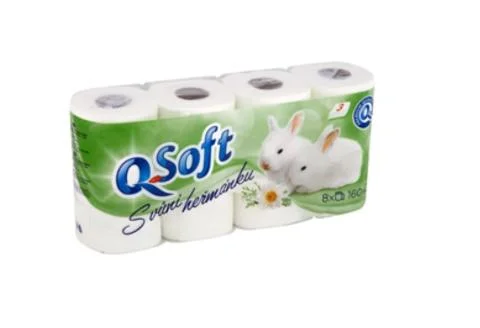 Toaletní papír 200 3vrs. Q Soft heřmánek/ návin 18m Top Prodej