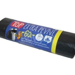 Značkový Sáček do koše 60l/10ks LDPE silné zatahovací