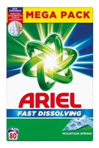 Prášek na praní Ariel 4,4kg/80PD na bílé Tovární Cena