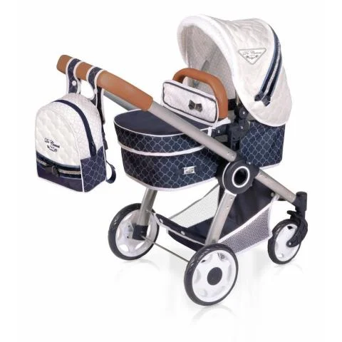 Expresní Doručení Skládací kočárek pro panenky 3v1 s batůžkem TOP Collection - 70 cm