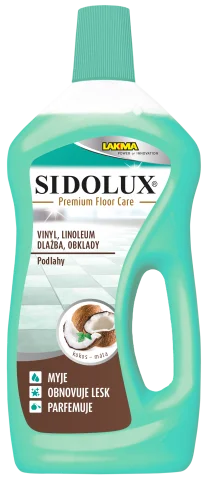 Ověřený Sidolux PREMIUM čistič vinyl, lino, dlažba, obklady 750ml kokos a máta