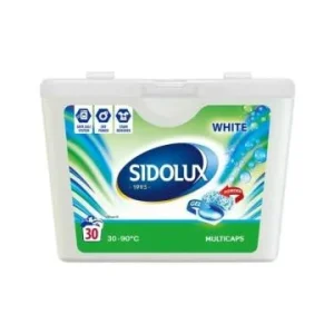 Jen Po Omezenou Doba Sidolux Multicaps na praní bílého prádla 30ks