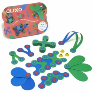 Přímo Od Výrobce Magnetická stavebnice CLIXO Crew modrozelená 30 ks