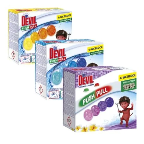 Vysoce Kvalitní Devil WC gelPush Pull Gel mix 4x20 gr