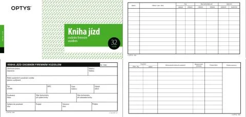 Must-Have Kniha jízd firemního vozidla OPT 1171 - nepropisující