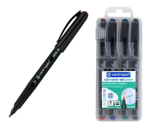 Popisovač Centropen 4606/4ks na CD Novinka