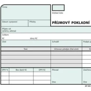 Nejlepší Volba Příjmový pokl. doklad NCR 2x50 nečíslov. A6 OPT 91 - propisující