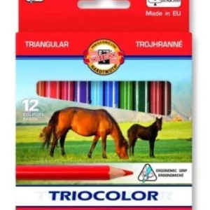 Pastelky 3142 silné JUMBO trojhranné 12 Koh-i-noor Koně Nakupujte Hned