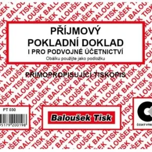 Cenově Výhodný Příjmový pokl. doklad Baloušek A6 PT030 NCR pro podvoj. účetnictví - propisující