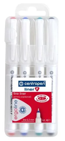 Popisovač Centropen 4611/0,3 4ks Víkendová Akce
