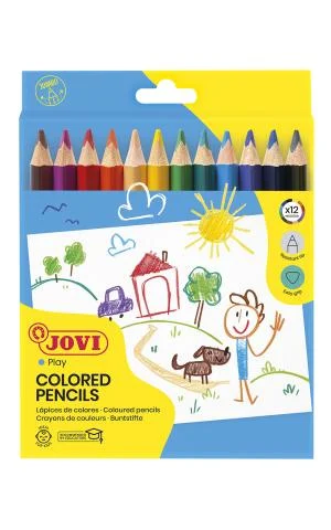 Pastelky JOVI trojhranné JUMBO 12ks, tuha 10mm - 735/12 Pouze Dnes