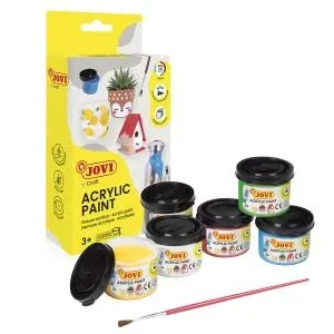 Barvy akrylové JOVI 6x55ml + štětec - 670 Rychlé Dodání
