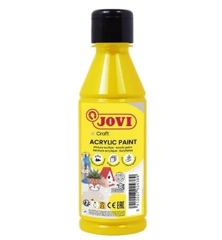 Barvy akrylové JOVI 250ml žlutá - 68002 Odeslání Ihned