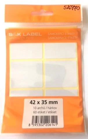 Etikety samolep. 42x35/60 etiket Rychlé Dodání