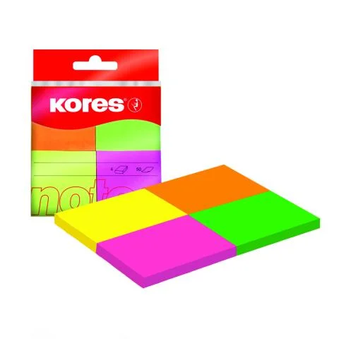 Lepicí blok 40x50/4bar. neon KORES Ověřený