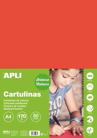 Kreslicí karton APLIA4/170g/50lis červená Autentický