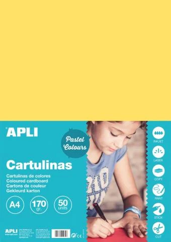 Kreslicí karton APLIA4/170g/50lis světle žlutá Zlevněný