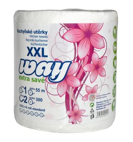 Utěrky kuchyňské Way XXL 2vrst., celulóza 55m/300útr. Nakupujte Hned