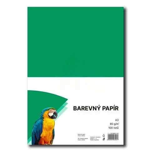 Papír barevný Color A3/80 tmavě zelený 100ks Bezpečná Platba