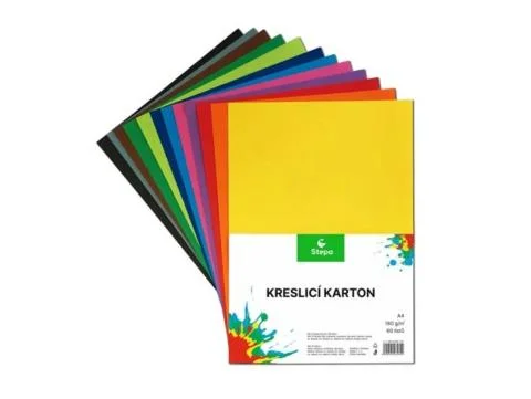 Kreslicí karton A4/180g/60lis mix 12 barev Sleva