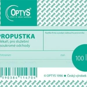 Nejprodávanější Propustky A7 OPT 1147 - nepropisující