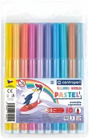 Popisovač Centropen 7550/10ks pastelové barvy Časově Omezené