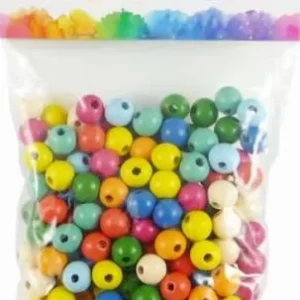 Korálky dřevěné kulaté barevné 12mm/200ks Ověřený