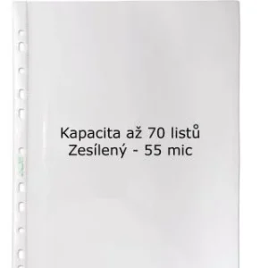 Obal závěsný 001 A4 extra rozšířený čirý silný 55mi/100ks Víkendová Akce