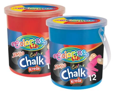 Křída na chodník Colorino v plastovém boxu 12ks Vysoce Kvalitní