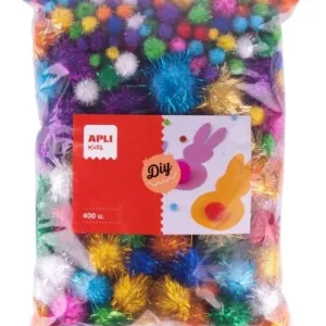 Finální Výprodej Pompony třpytivé kuličky mix barev a velikostí JUMBO SET 400ks