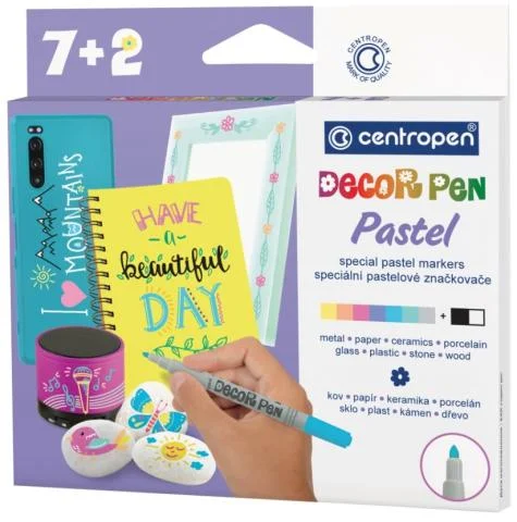 Značkovač Decor Pen 2738/9ks pastelové barvy Aktuální