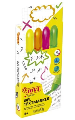 Gelové zvýrazňovače JOVI 4 ks - 1810 Omezená Nabídka