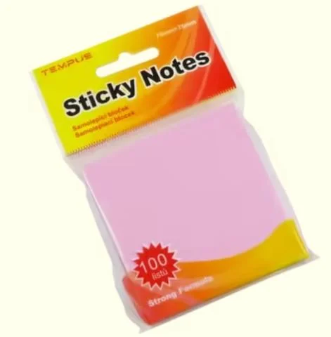 Lepicí blok Y 75x75/100l pastelová růžová Bezpečná Platba
