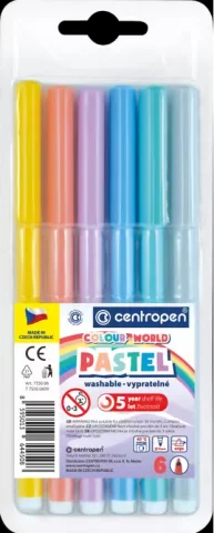 Popisovač Centropen 7550/6ks pastelové barvy Časově Omezené