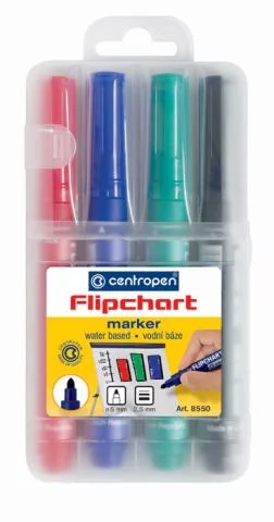 Značkovač Centropen Flipchart 8550/4ks Originální