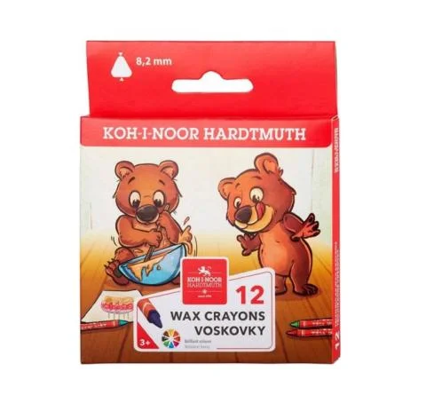 Pastelky voskové 8272 tenké trojhranné Koh-i-noor 12ks Sezónní Sleva