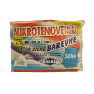 Sáček mikrotenový 200x300mm červený 50ks Akce