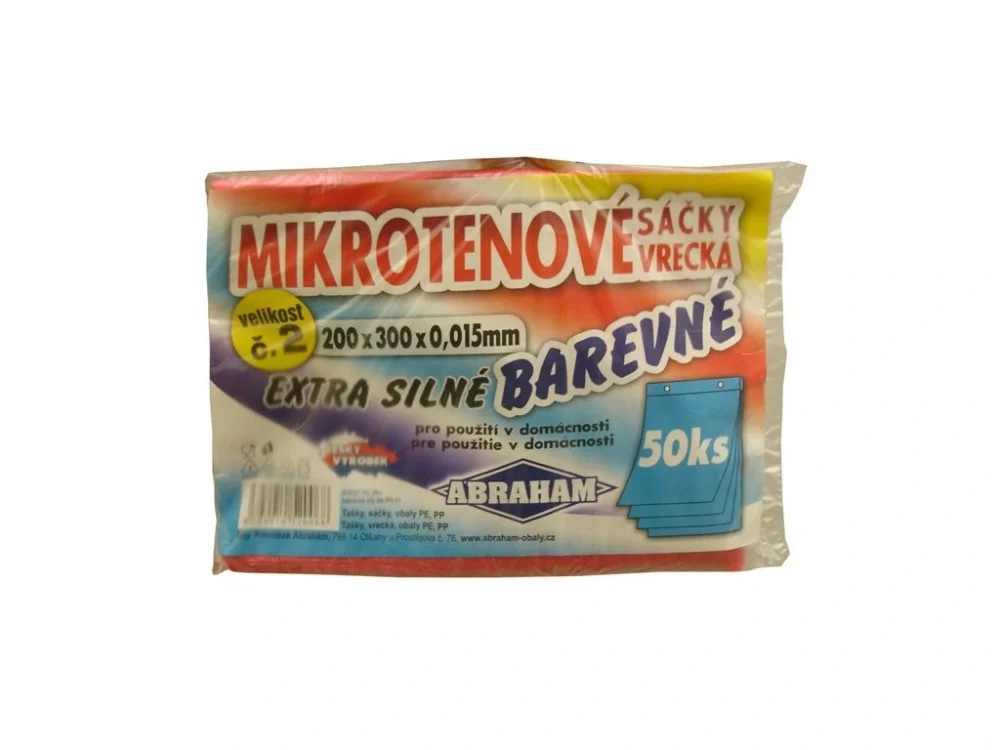 Sáček mikrotenový 200x300mm červený 50ks Akce