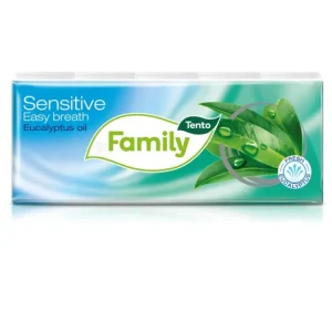 Papírové kapesníčky TENTO EUCALYPTUS 3-vrstvé 10ks Aktuální