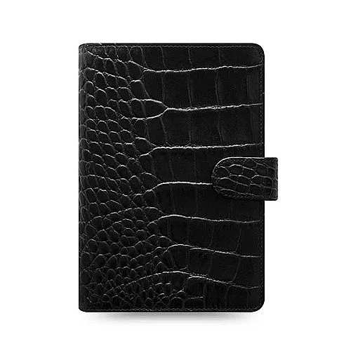 Pouze Dnes Filofax diář Classic Croc osobní, černá