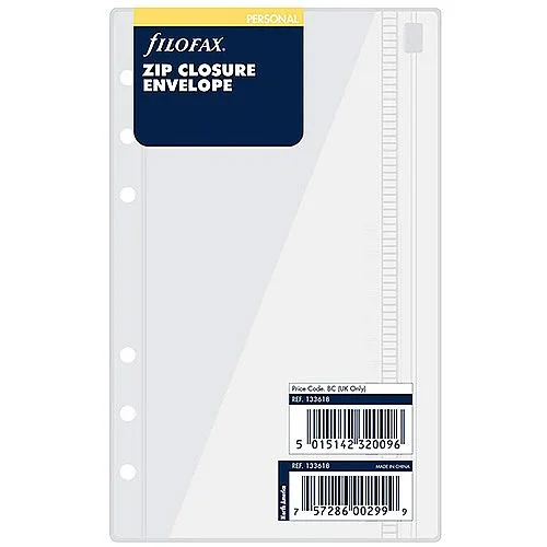 Cenový Hit Filofax náplň Osobní, průhledná zavírací obálka