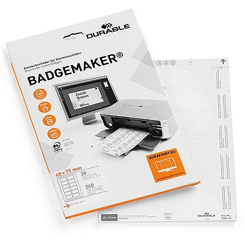 Poslední Šance Náhradní štítky BADGEMAKER®, 40 x 75 mm, se zaoblenými rohy