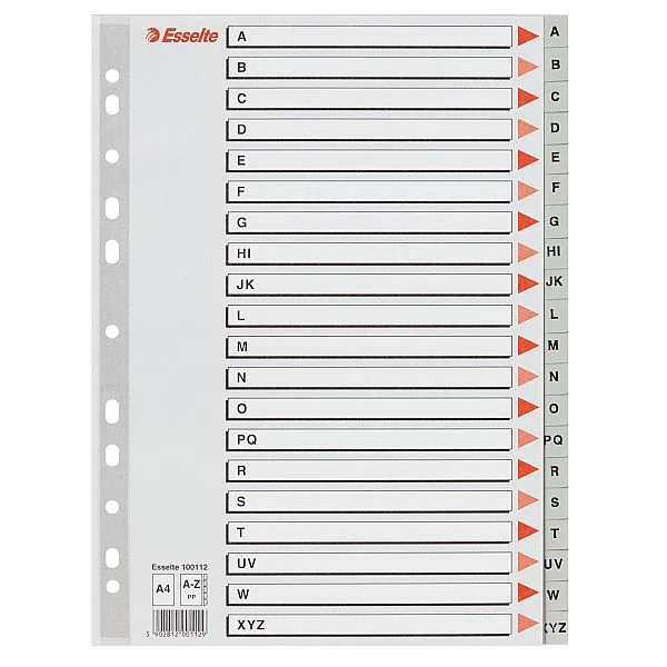 Plastové rejstříky, A4, rejstřík A - Z Nová Kolekce