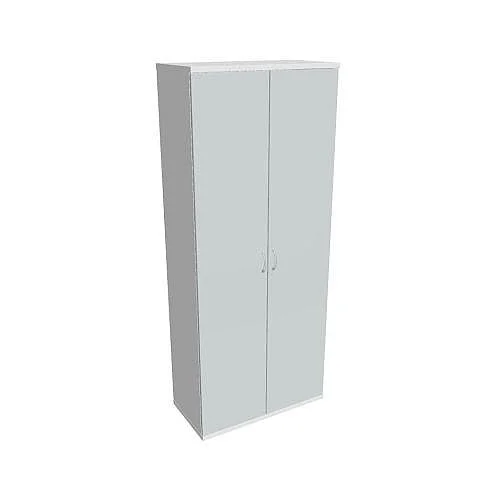 Skříň šatní dvéřová zamykací 192*80 cm SZR58001, bílá/šedá Speciální Cena
