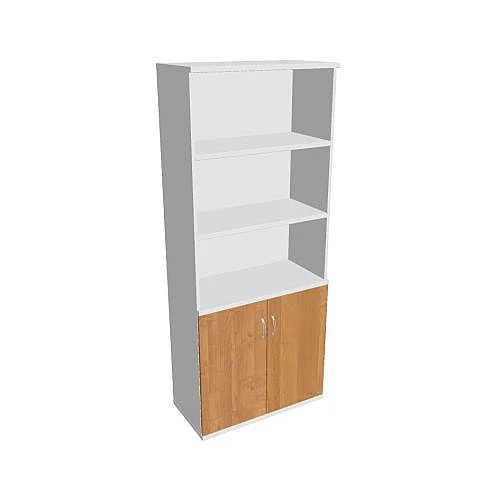 Dokud Zásoby Vydrží Skříň policová dvéřová 192*80 cm S58003, bílá/olše