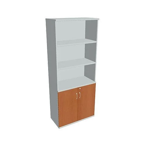 Expresní Doručení Skříň policová dvéřová 192*80 cm SZ58003, šedá/třešeň