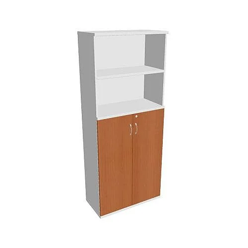 Akční Nabídka Skříň policová dvéřová 192*80 cm SZ58004, bílá/třešeň