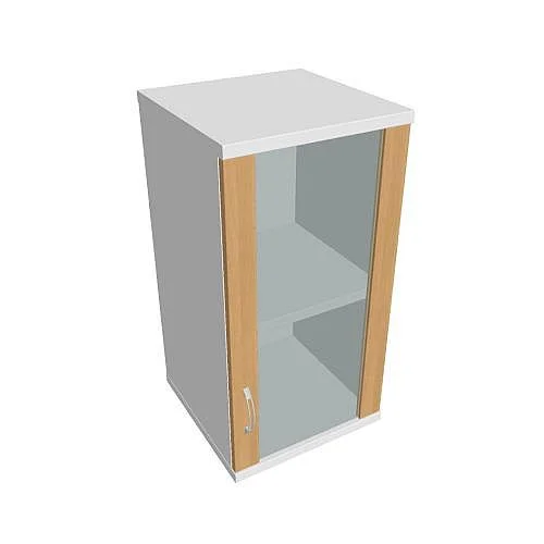 Skříň policová dvéřová 76.8*40 cm S24002PH, bílá/buk Dokud Zásoby Vydrží