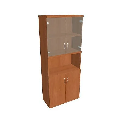 Sezónní Sleva Skříň policová dvéřová 192*80 cm S58010, třešeň/třešeň